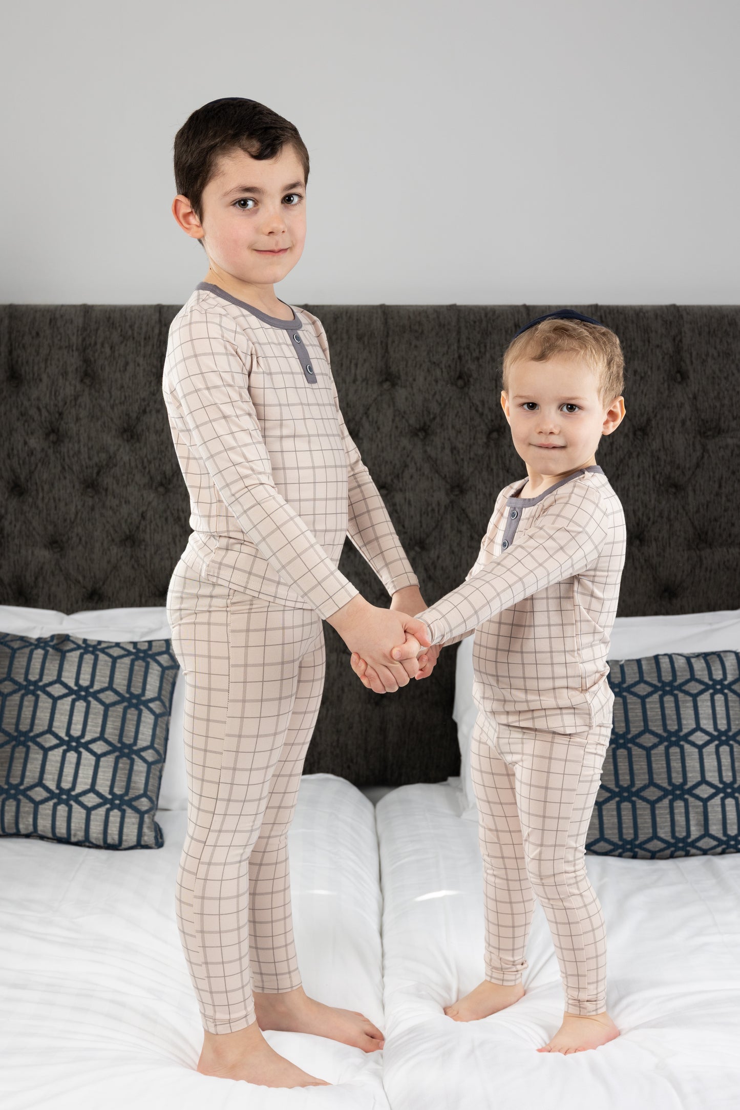Checked Robe Set Boys