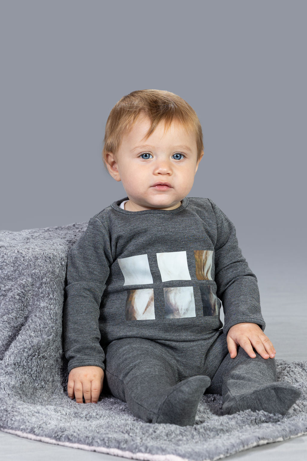 Grey Shapes Babygrow