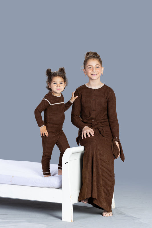 Waffle Brown Teens Set