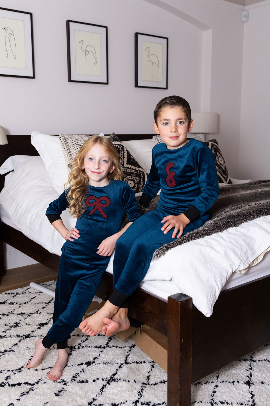 Velvet Teal Boys PJ's
