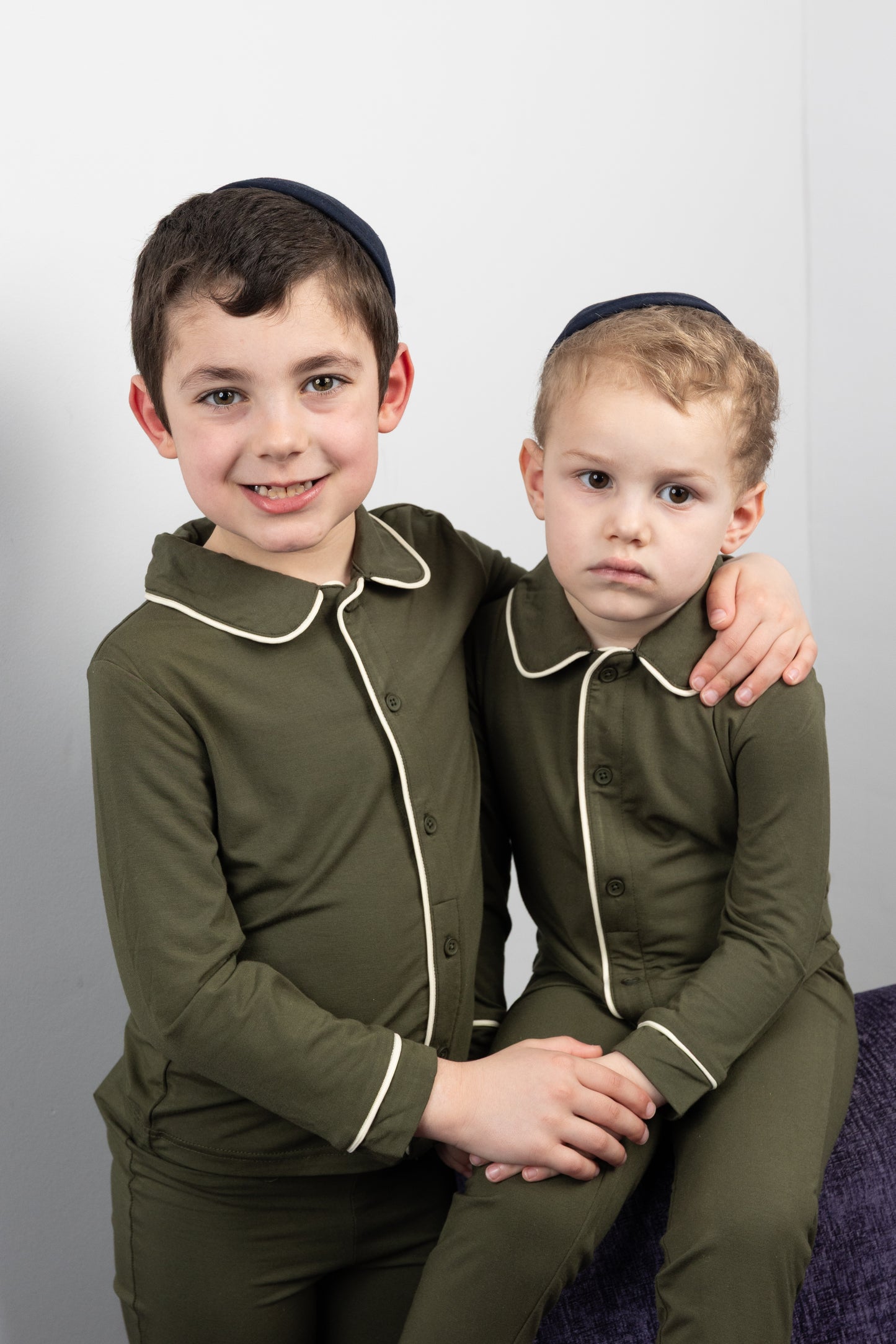 Piped Seams Robe Set