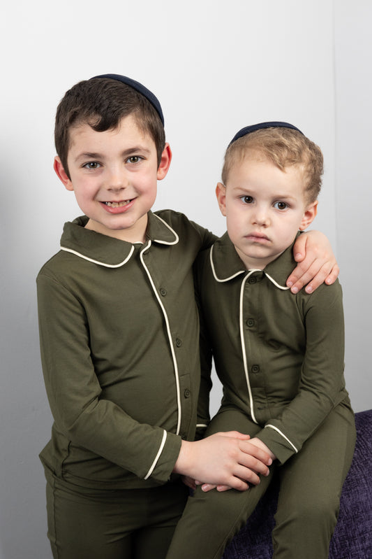 Piped Seams Robe Set