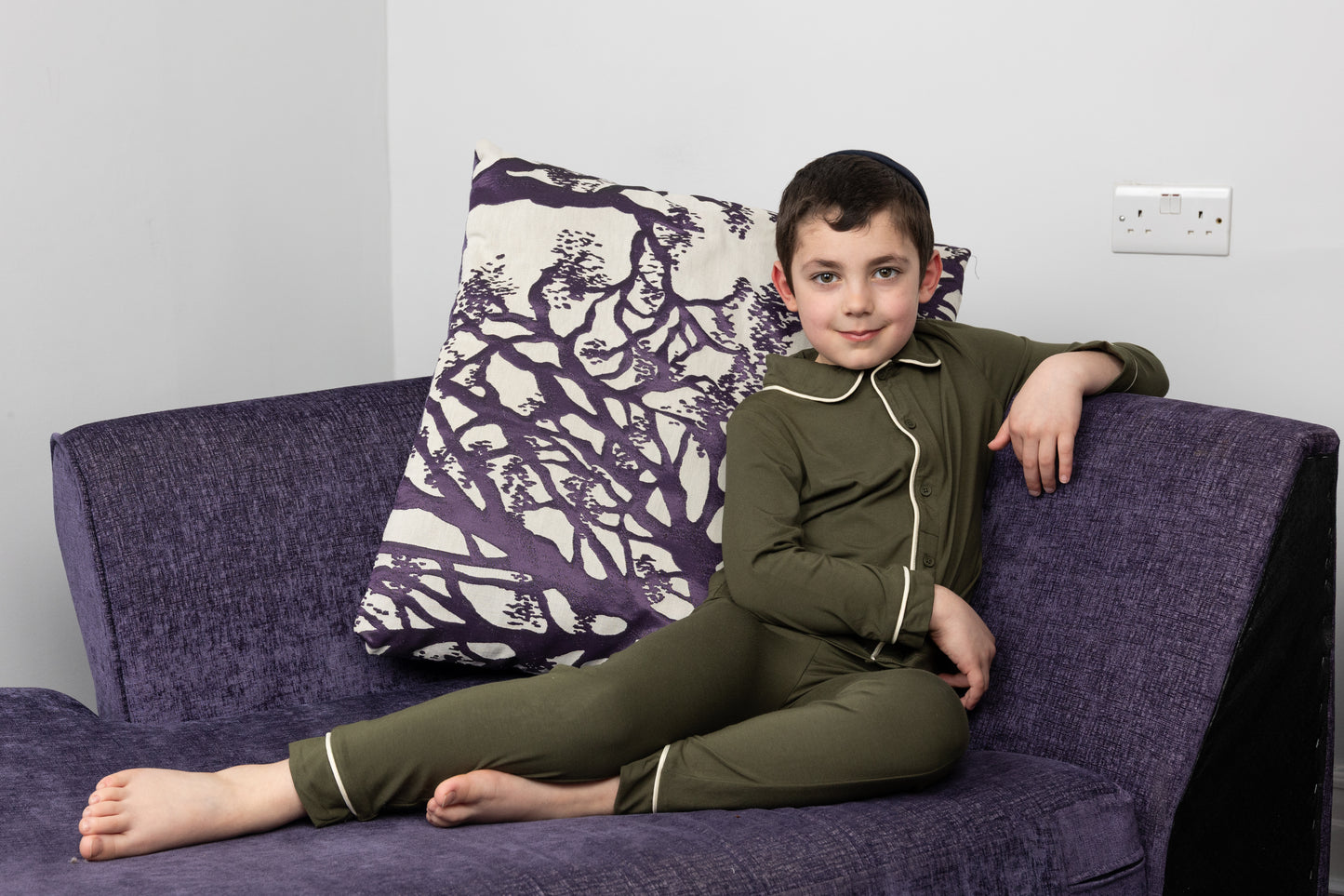 Piped Seams Robe Set
