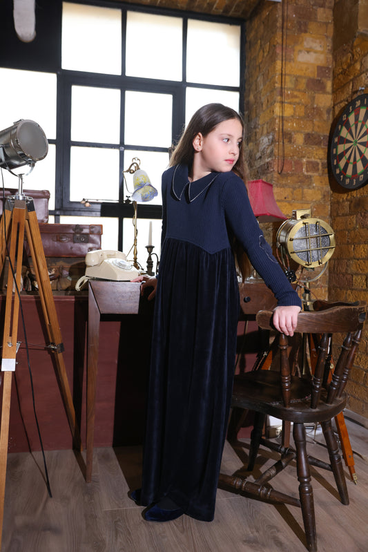 Navy Collar Robe