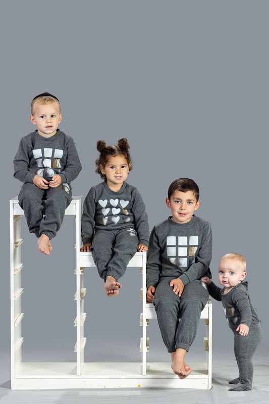 Grey Shapes Babygrow