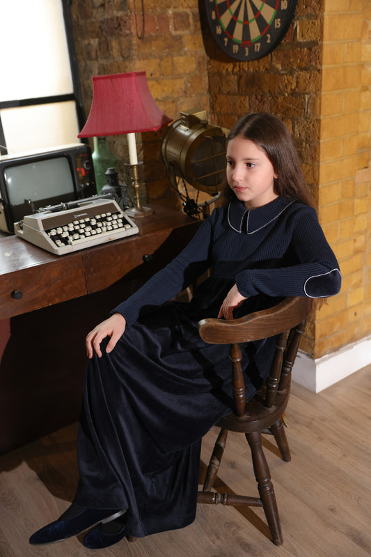 Navy Collar Robe
