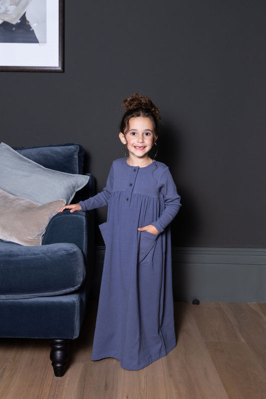 Dusky Blue Girls Robe